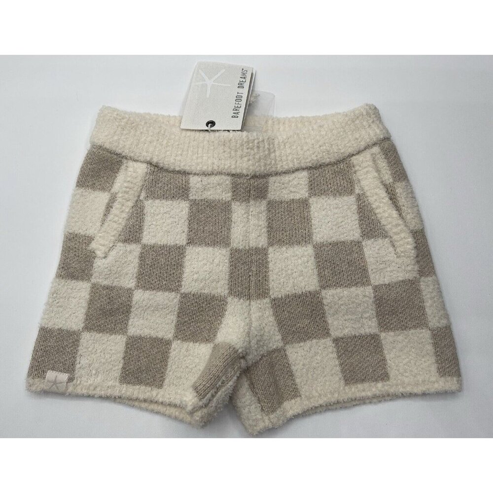 Barefoot Dreams Shorts Girls Kids‎ Size 2t-3t Soft Cozy Checkered Checkerboard